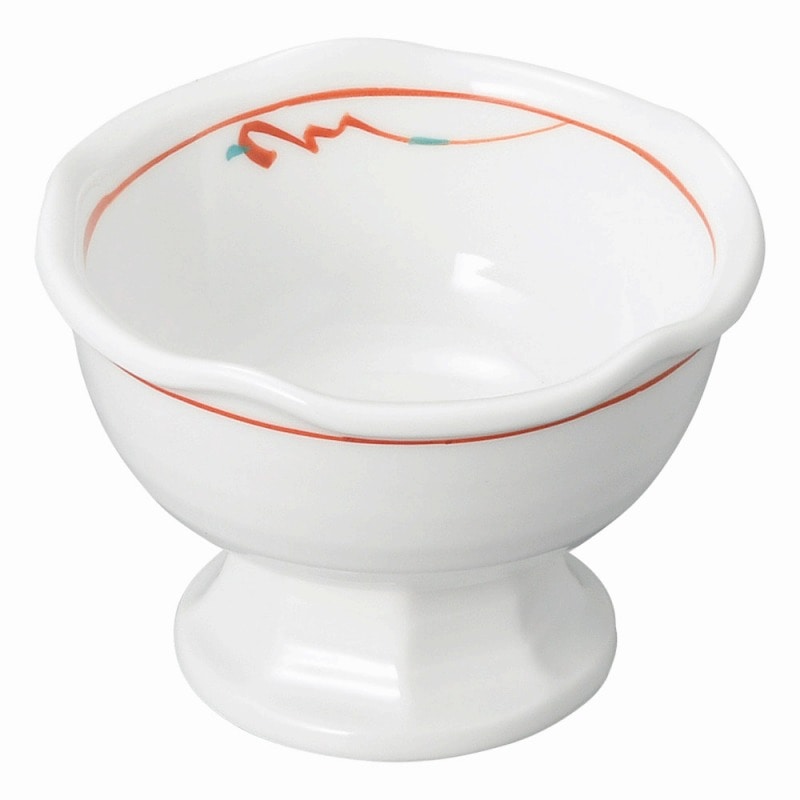 金正陶器 赤絵花紋 梅型高台小鉢(小) 1個(ご注文単位1個)【直送品】
