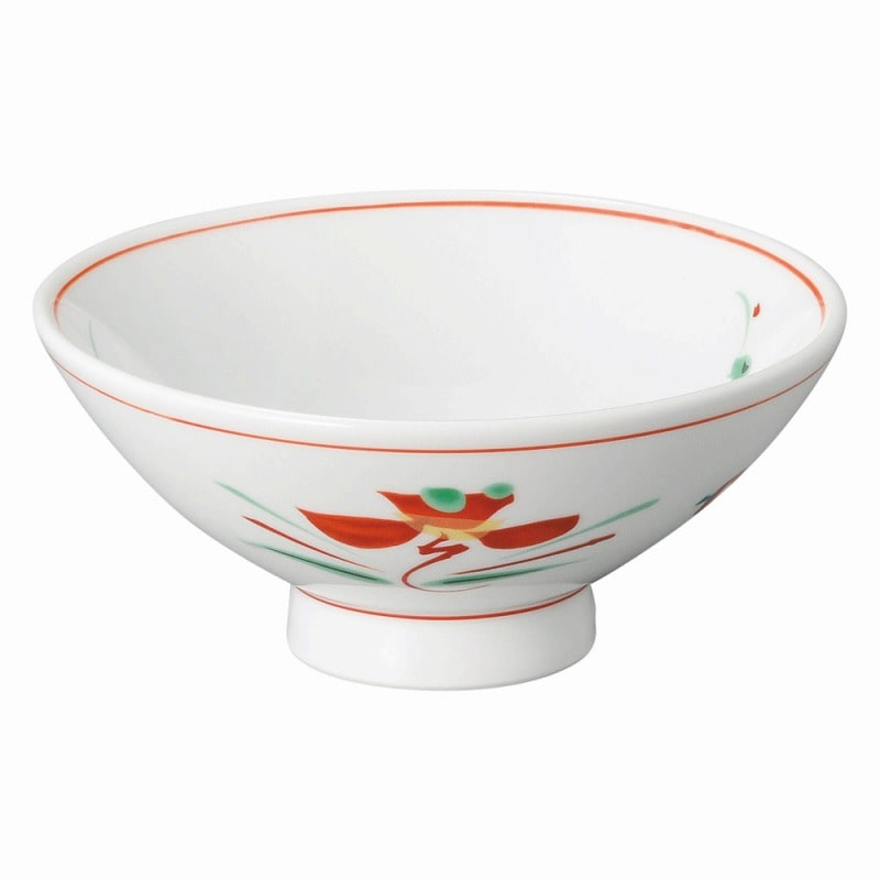 金正陶器 赤絵花紋 中平 1個(ご注文単位1個)【直送品】