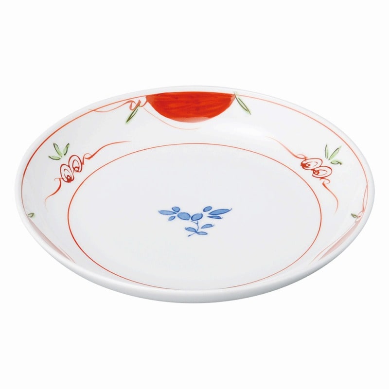 金正陶器 染錦春日(強化) 新丸5.0皿 1個(ご注文単位1個)【直送品】