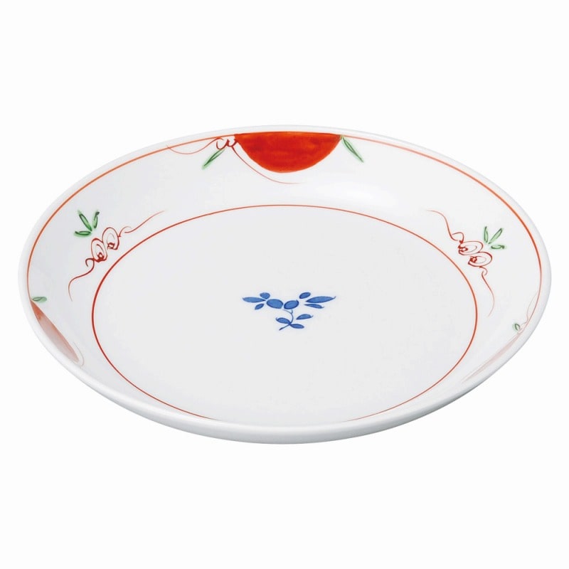 金正陶器 染錦春日(強化) 新丸6.0皿 1個(ご注文単位1個)【直送品】