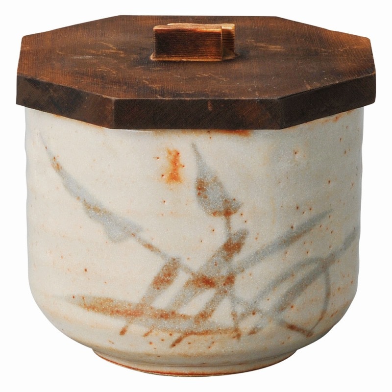 金正陶器 新志野あし 木蓋付飯器 1個(ご注文単位1個)【直送品】