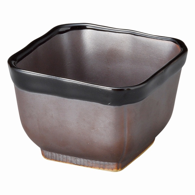 金正陶器 鉄砂 角3.5丼 1個(ご注文単位1個)【直送品】
