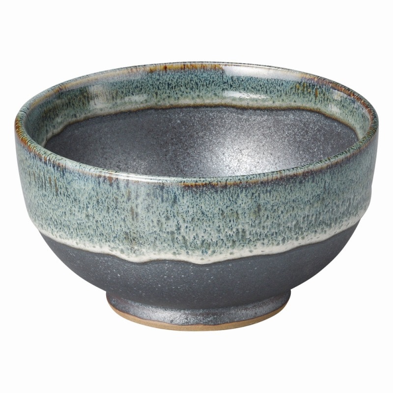 金正陶器 ブルー鉄釉 高台5.0丼 1個(ご注文単位1個)【直送品】