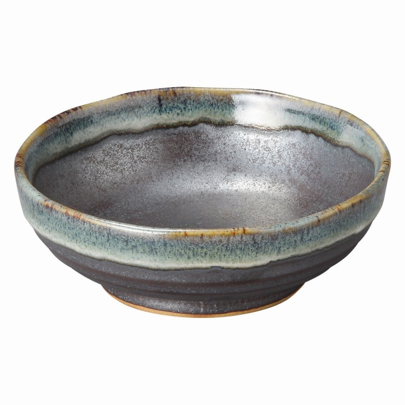 金正陶器 ブルー鉄釉 4.5浅鉢 1個(ご注文単位1個)【直送品】
