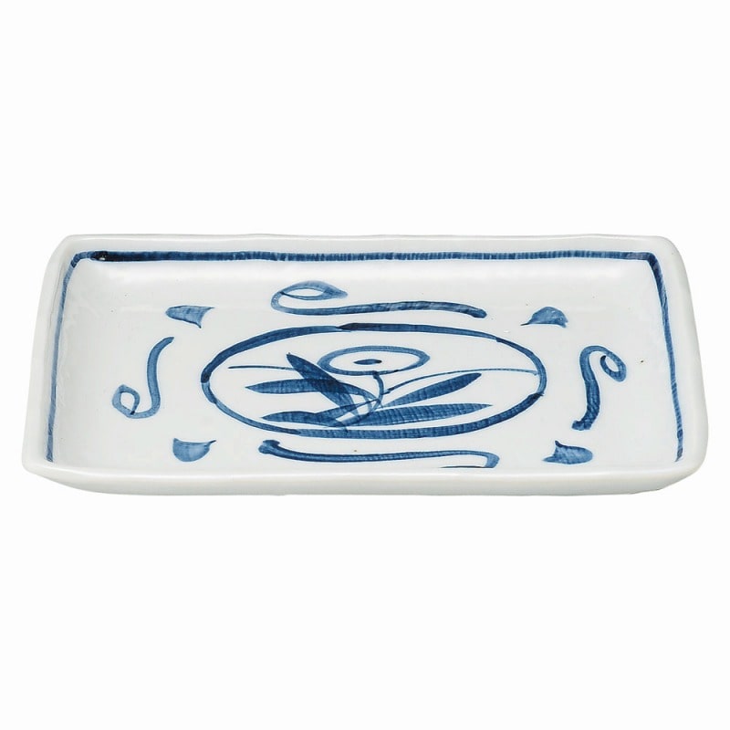 金正陶器 手描き唐草 6.0長角皿(足あり) 1個(ご注文単位1個)【直送品】