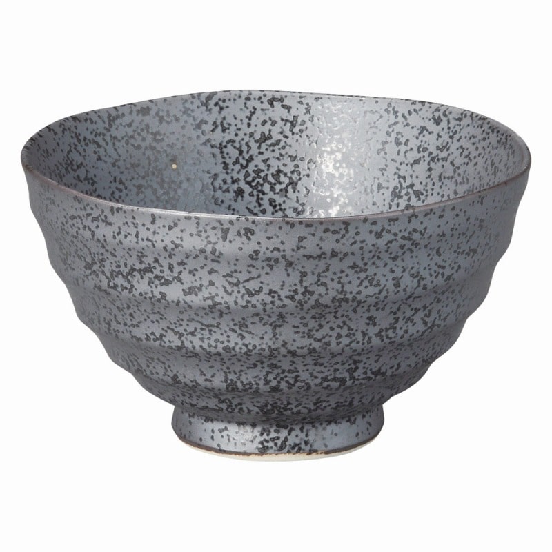金正陶器 南蛮黒結晶 フチ波碗(タイ茶) 1個(ご注文単位1個)【直送品】