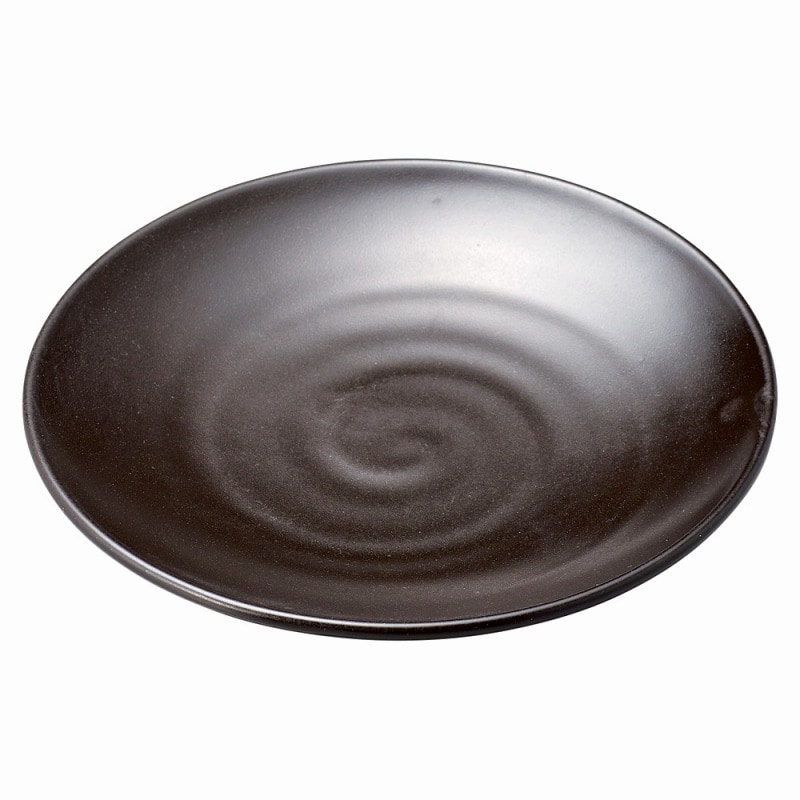 金正陶器 黒オリベ 丸6.0皿 1個(ご注文単位1個)【直送品】