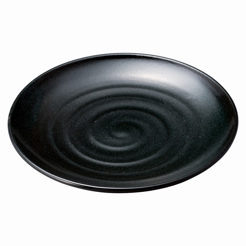 金正陶器 黒オリベ 丸9.0皿 1個(ご注文単位1個)【直送品】