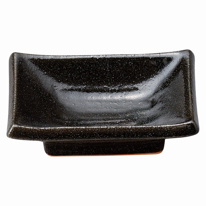 金正陶器 黒オリベ 長角小皿 1個(ご注文単位1個)【直送品】