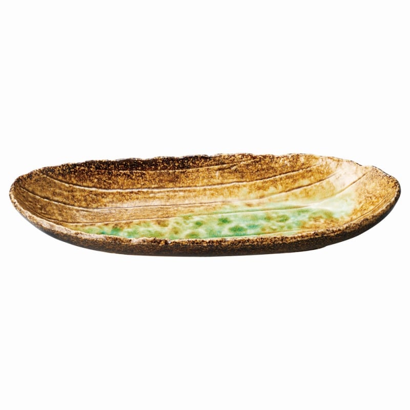 金正陶器 岩清水 石目楕円大盛鉢 1個(ご注文単位1個)【直送品】