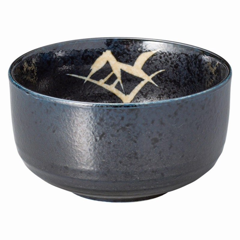 金正陶器 黒藍染笹 5.0深口ボール 1個(ご注文単位1個)【直送品】