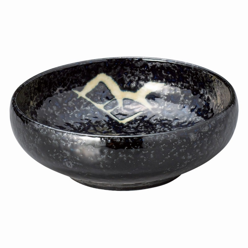 金正陶器 黒藍染笹 4.5サラダボール 1個(ご注文単位1個)【直送品】