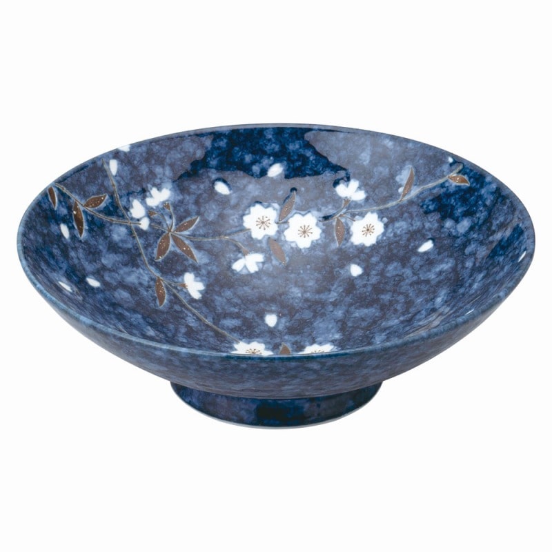 金正陶器 ナス紺桜 8.0盛鉢 1個(ご注文単位1個)【直送品】
