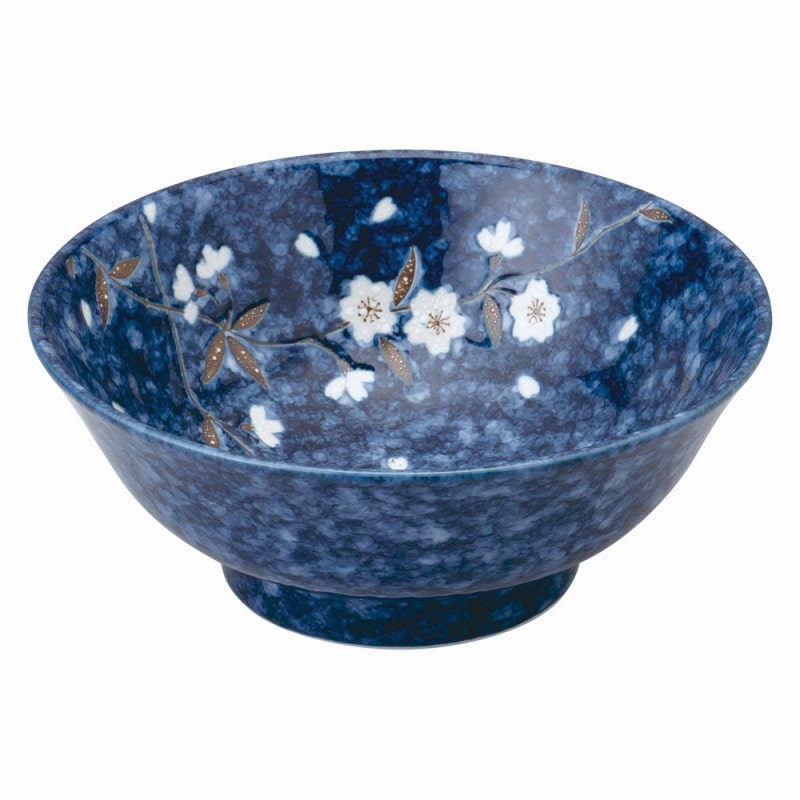 金正陶器 ナス紺桜 6.8高台ラーメン丼 1個(ご注文単位1個)【直送品】