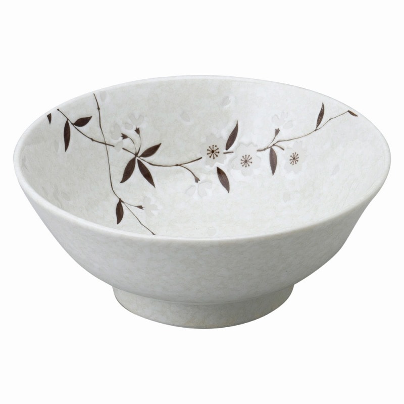 金正陶器 白雪桜 6.8高台ラーメン丼 1個(ご注文単位1個)【直送品】