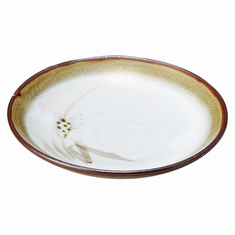 金正陶器 白天目麦 丸5.0皿 1個(ご注文単位1個)【直送品】