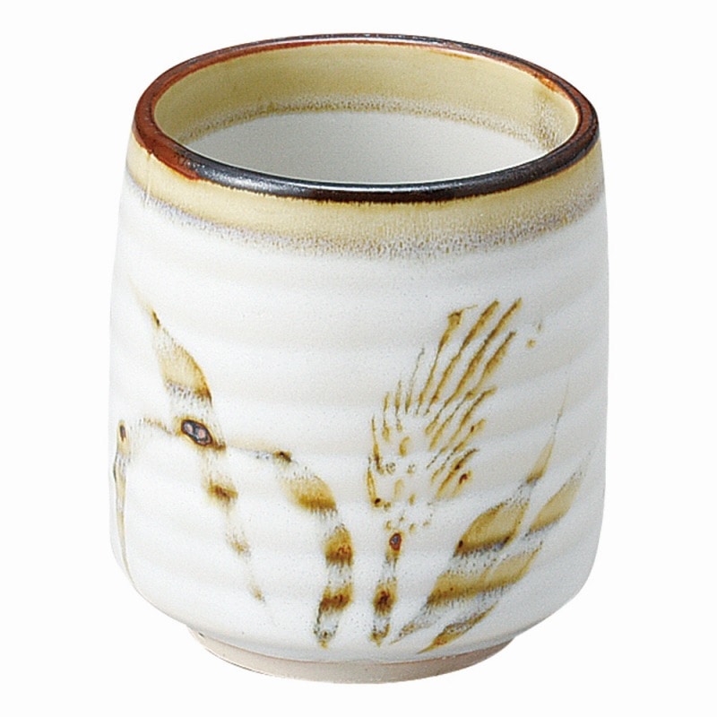 金正陶器 白天目麦 湯呑(大) 1個(ご注文単位1個)【直送品】