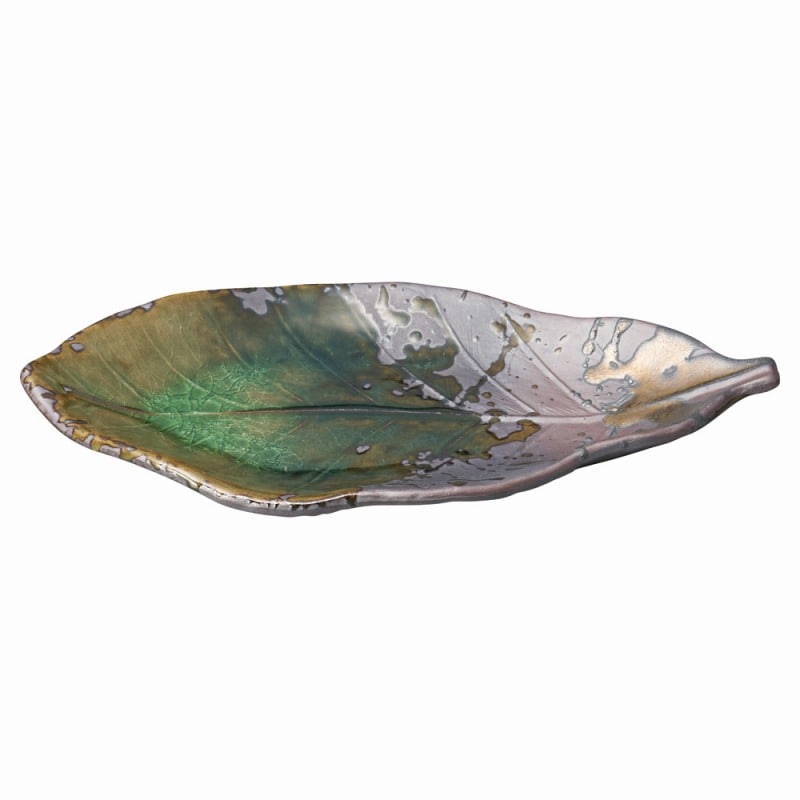 金正陶器 伊賀金彩 朴葉皿22cm 1個(ご注文単位1個)【直送品】