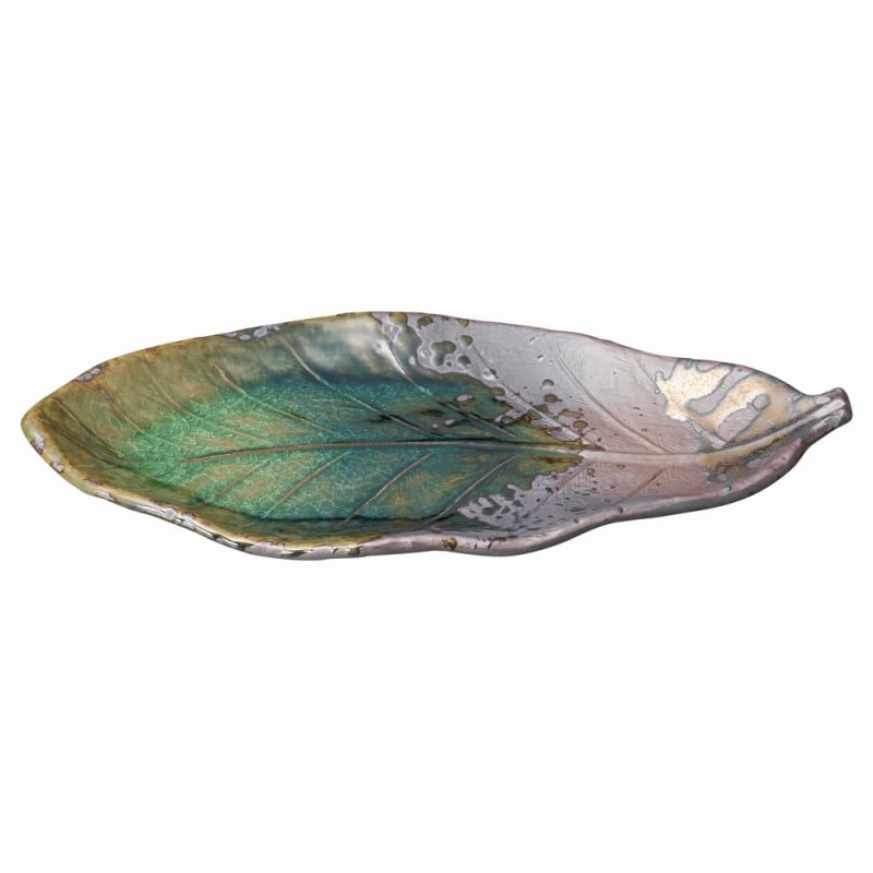 金正陶器 伊賀金彩 朴葉皿28cm 1個(ご注文単位1個)【直送品】