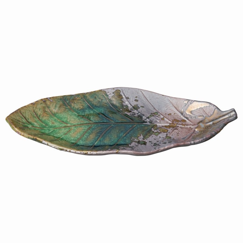 金正陶器 伊賀金彩 朴葉皿32cm 1個(ご注文単位1個)【直送品】