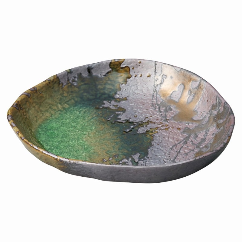金正陶器 伊賀金彩 三角プレート(中) 1個(ご注文単位1個)【直送品】
