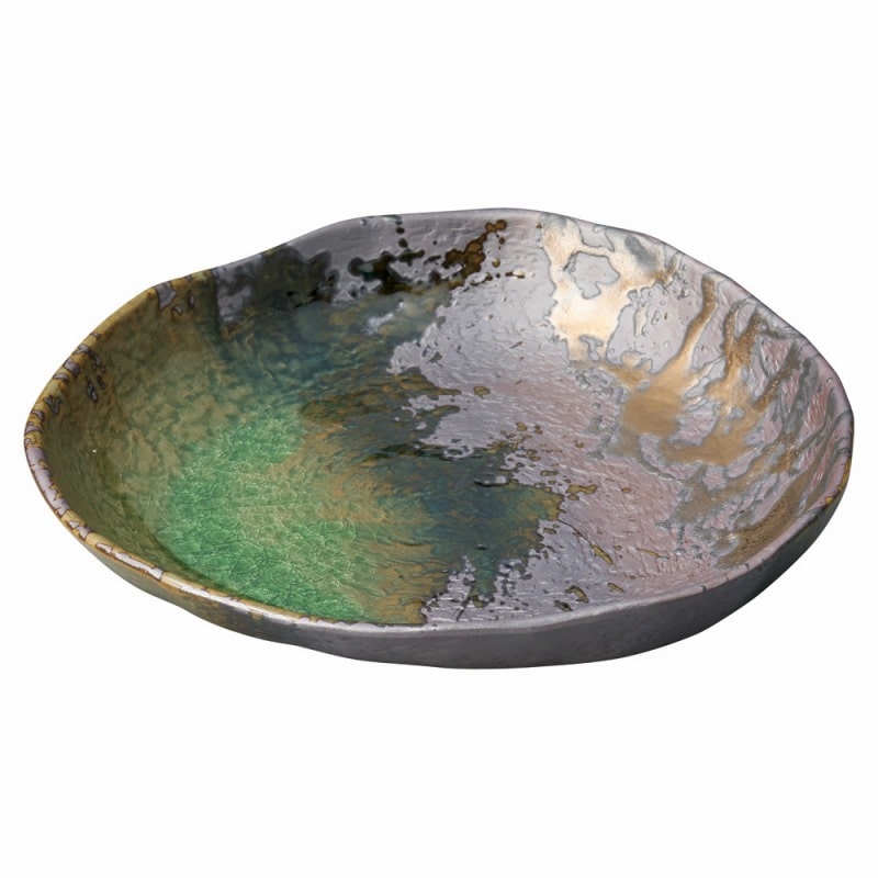 金正陶器 伊賀金彩 三角プレート(大) 1個(ご注文単位1個)【直送品】