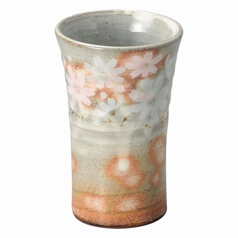金正陶器 御本手秋桜花(コスモス) 一口ビール 1個(ご注文単位1個)【直送品】