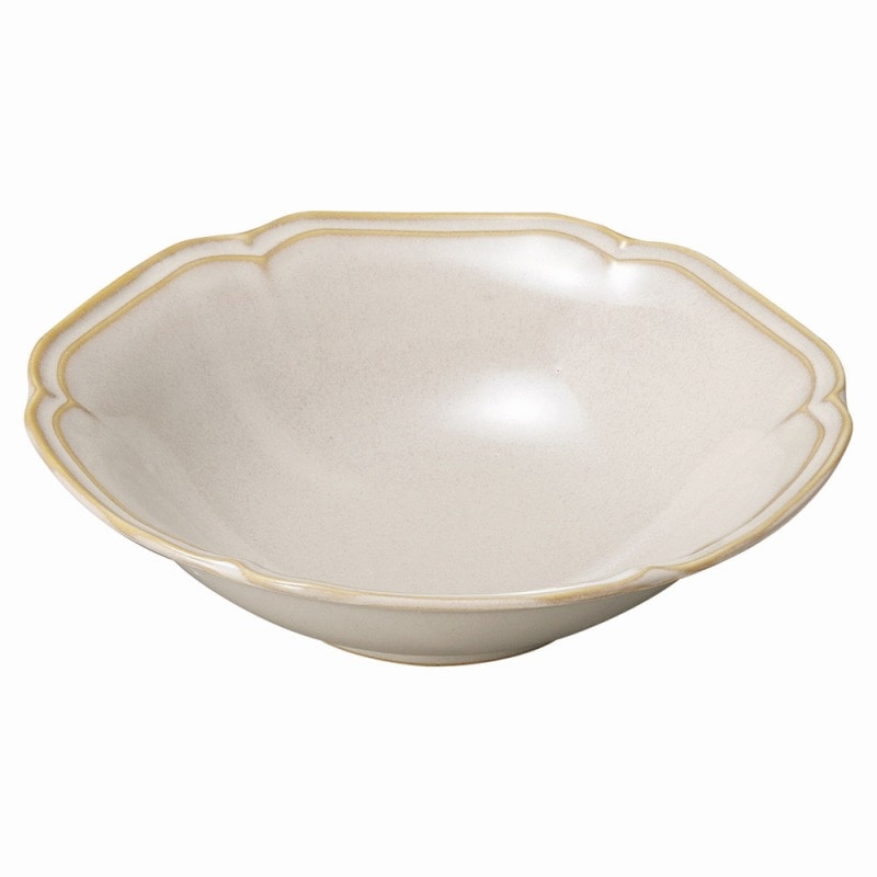 金正陶器 アンジュ ラフィネ 17cm深皿(白) 1個(ご注文単位1個)【直送品】