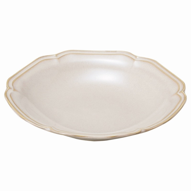 金正陶器 アンジュ ラフィネ 21cm深皿(白) 1個(ご注文単位1個)【直送品】