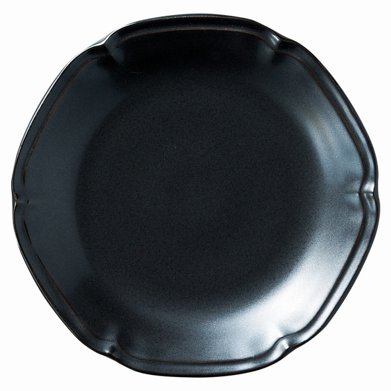 金正陶器 アンジュ ラフィネ 14cm皿(黒) 1個(ご注文単位1個)【直送品】