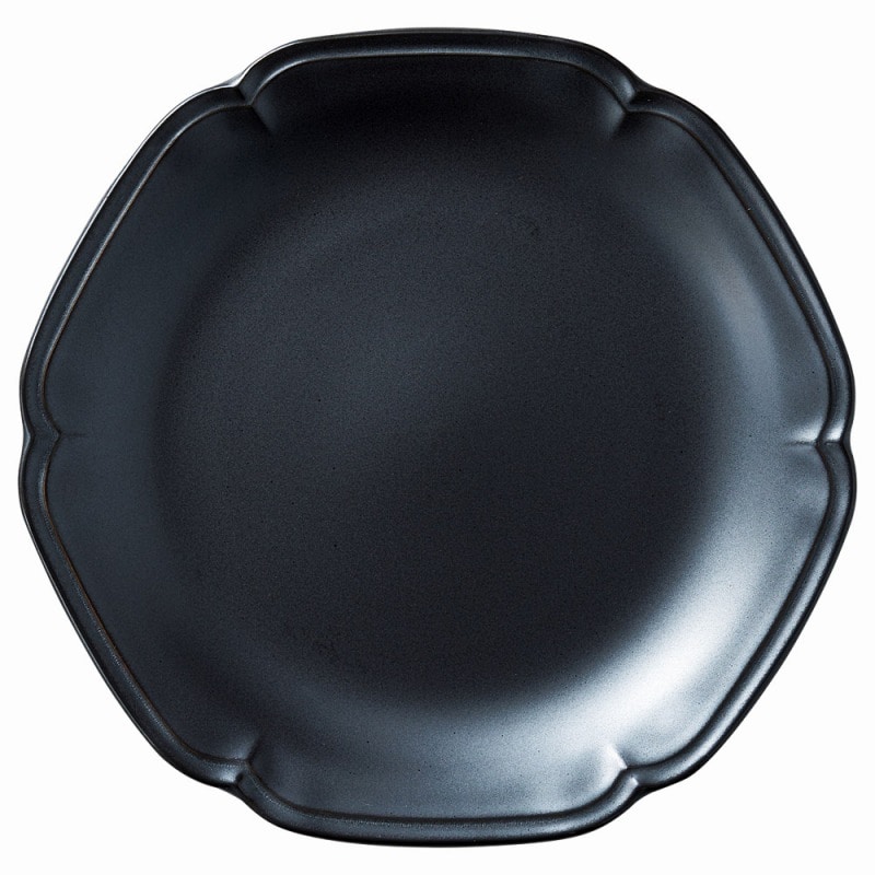 金正陶器 アンジュ ラフィネ 24cm皿(黒) 1個(ご注文単位1個)【直送品】