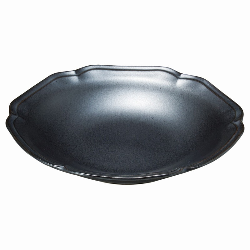 金正陶器 アンジュ ラフィネ 21cm深皿(黒) 1個(ご注文単位1個)【直送品】