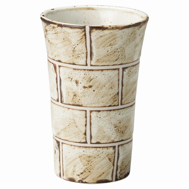 金正陶器 クラフトレンガ フリーカップ大 白 1個(ご注文単位1個)【直送品】