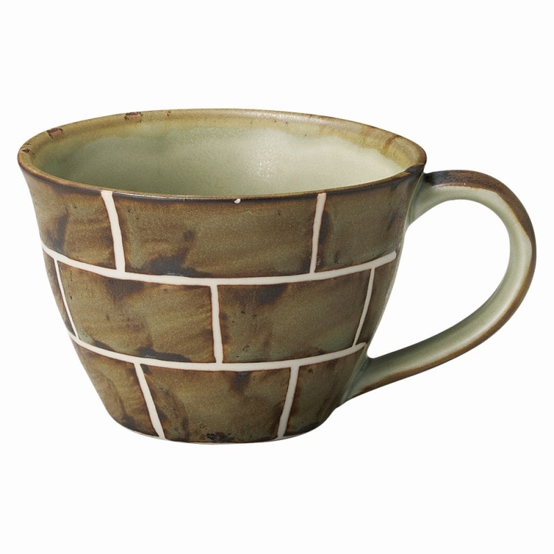 金正陶器 クラフトレンガ カフェマグ 茶 1個(ご注文単位1個)【直送品】