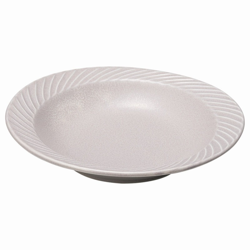 金正陶器 タークカレー、パスタ皿 ラベンダーグレー 1個(ご注文単位1個)【直送品】