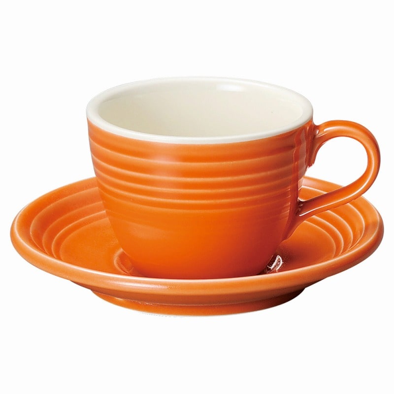 金正陶器 オービットオレンジ コーヒーカップ 1個 ※カップ単品のみ(ご注文単位1個)【直送品】