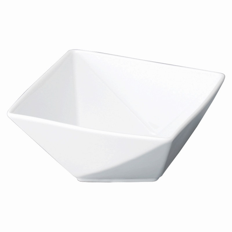 金正陶器 白磁折り紙 15cm正角鉢 1個(ご注文単位1個)【直送品】