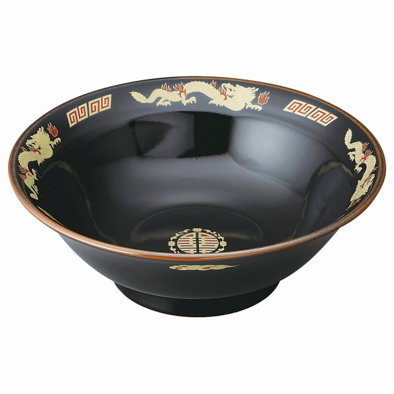 金正陶器 天目金彩竜 リム付高台8.0丼 1個(ご注文単位1個)【直送品】