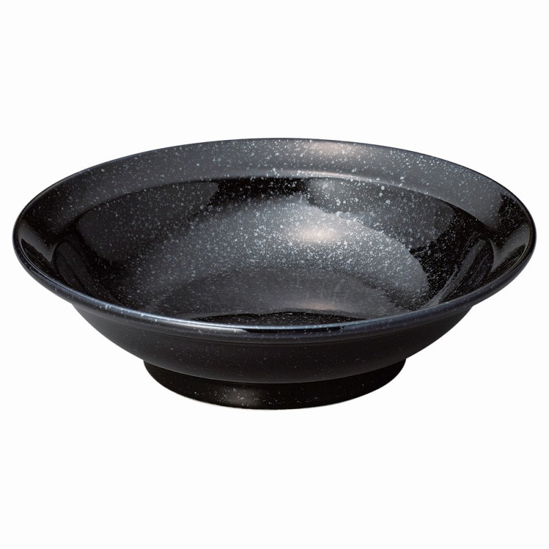 金正陶器 ニューチャイナ 黒丸高台7.0皿 1個(ご注文単位1個)【直送品】