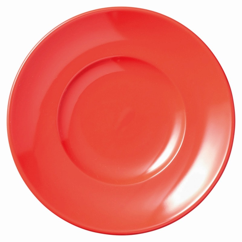 金正陶器 ニューチャイナ 赤22cm丼受皿 1個(ご注文単位1個)【直送品】