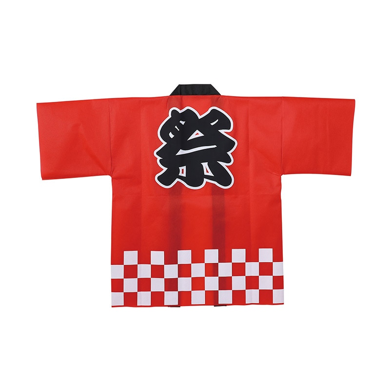 ㈱アーテックカラー不織布ハッピ祭(L) 赤 1枚(ご注文単位1枚)【直送品】