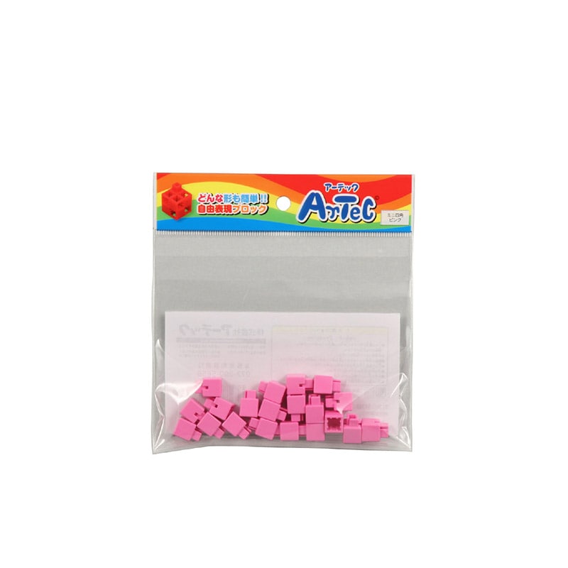 ㈱アーテックArtecブロック ミニ四角 20P ピンク 1個(ご注文単位1個)【直送品】