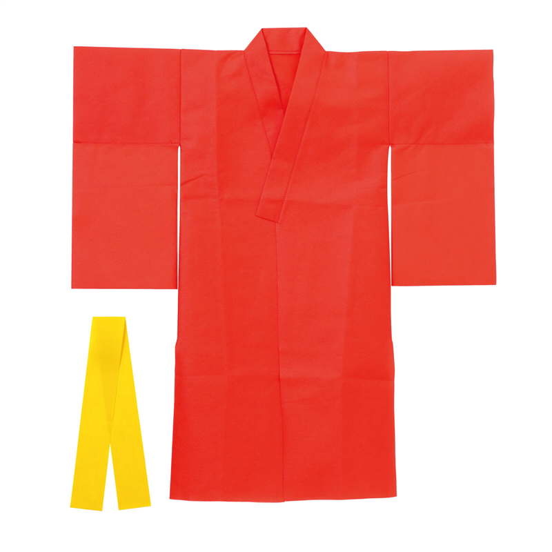 アーテック 衣装ベース 着物 赤(帯黄) 1個(ご注文単位1個)【直送品】