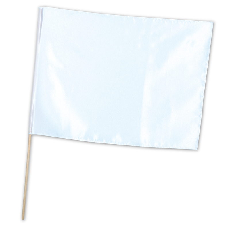 アーテック サテン特大旗 ホワイト 旗:W80×H60cm 旗竿:100cm(φ12mm) 1個(ご注文単位1個)【直送品】