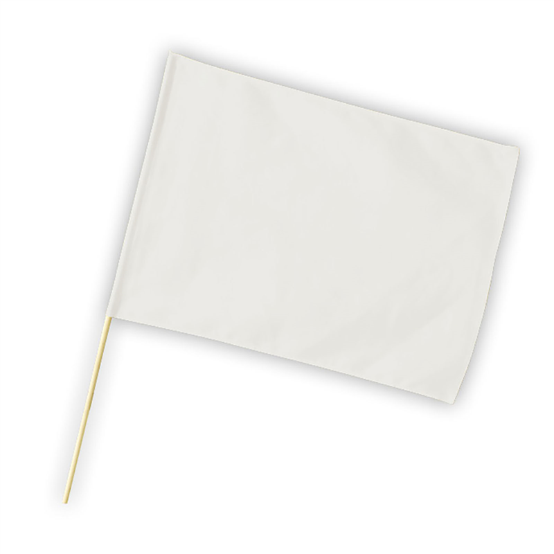 アーテック 特大旗 白 旗:W80×H60cm 旗竿:100cm(φ12mm) 1個(ご注文単位1個)【直送品】