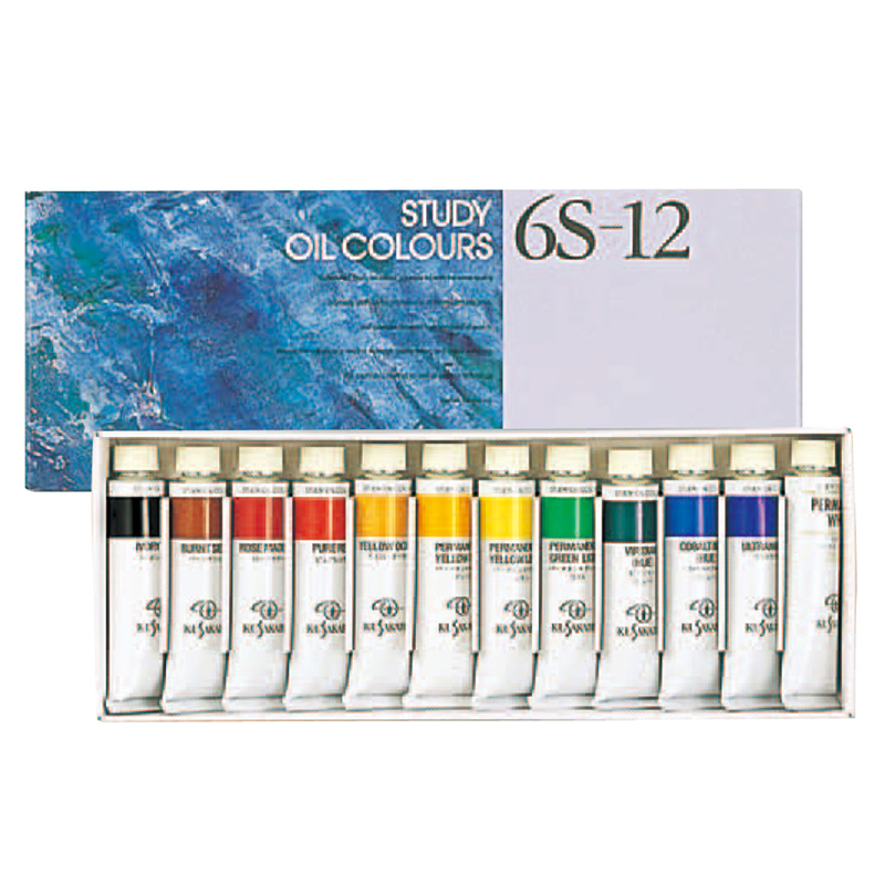 アーテック K習作用油絵具20ml 12色セット 6S-12（ご注文単位1セット）【直送品】