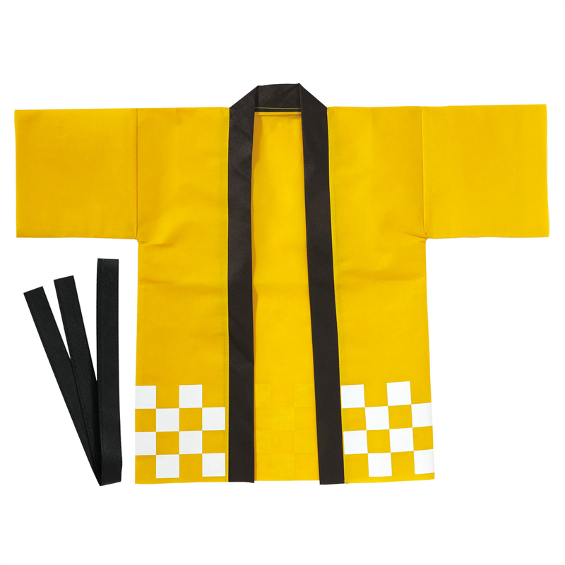 アーテック カラー不織布ハッピ 市松柄 黄 J 1枚(ご注文単位1枚)【直送品】
