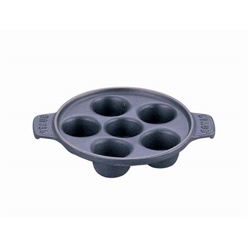 ストウブ エスカルゴディッシュ 6穴 40509-550 黒 1箱(ご注文単位1箱)【直送品】