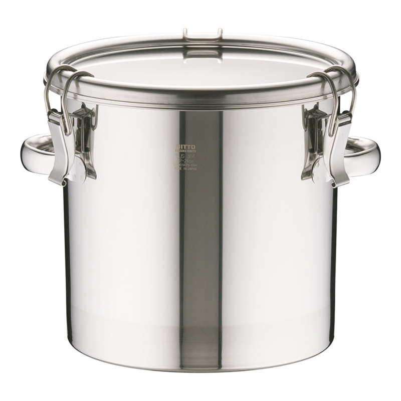 18-8テーパー付密閉式容器　両手付 TP-CTH-24 1袋（ご注文単位1袋）【直送品】
