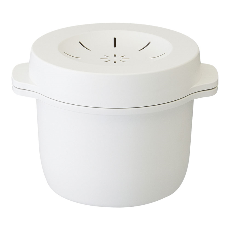 電子レンジスチームご飯メーカー ホワイト 1箱(ご注文単位1箱)【直送品】